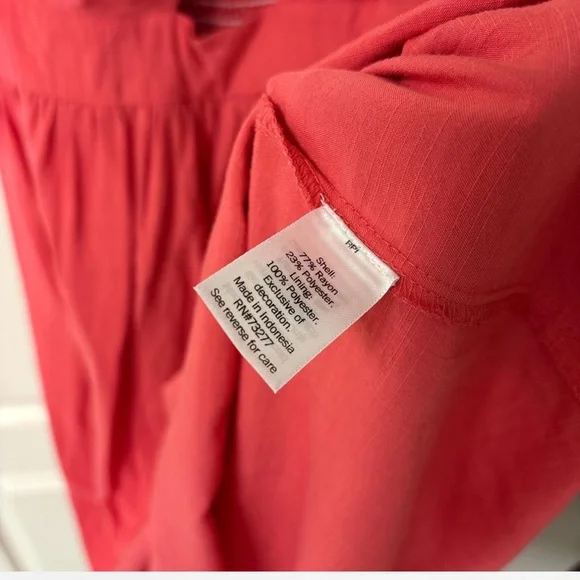 Nine West Coral Twist-Front Cutout High-Low Midi Dress | Size S - Picture 6 of 6